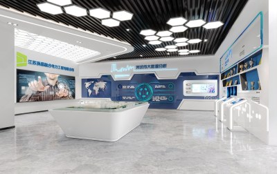 现代企业文化展厅3D模型下载